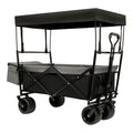 480Lbs Collapsible Wagon With Canopy,Wagon Stroller With 7 All-Terrain Wheels, Lightweight Foldable Wagon, Large Capacity For Camping, Shopping, Sports, And Garden Use,,purple With Mosquito Net