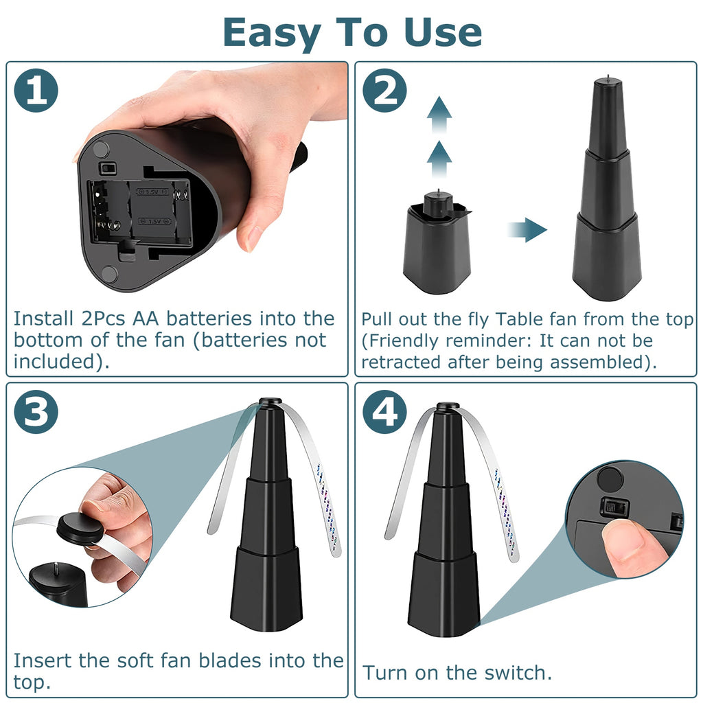 Portable Battery fly Repellent Fan (4 Pack)