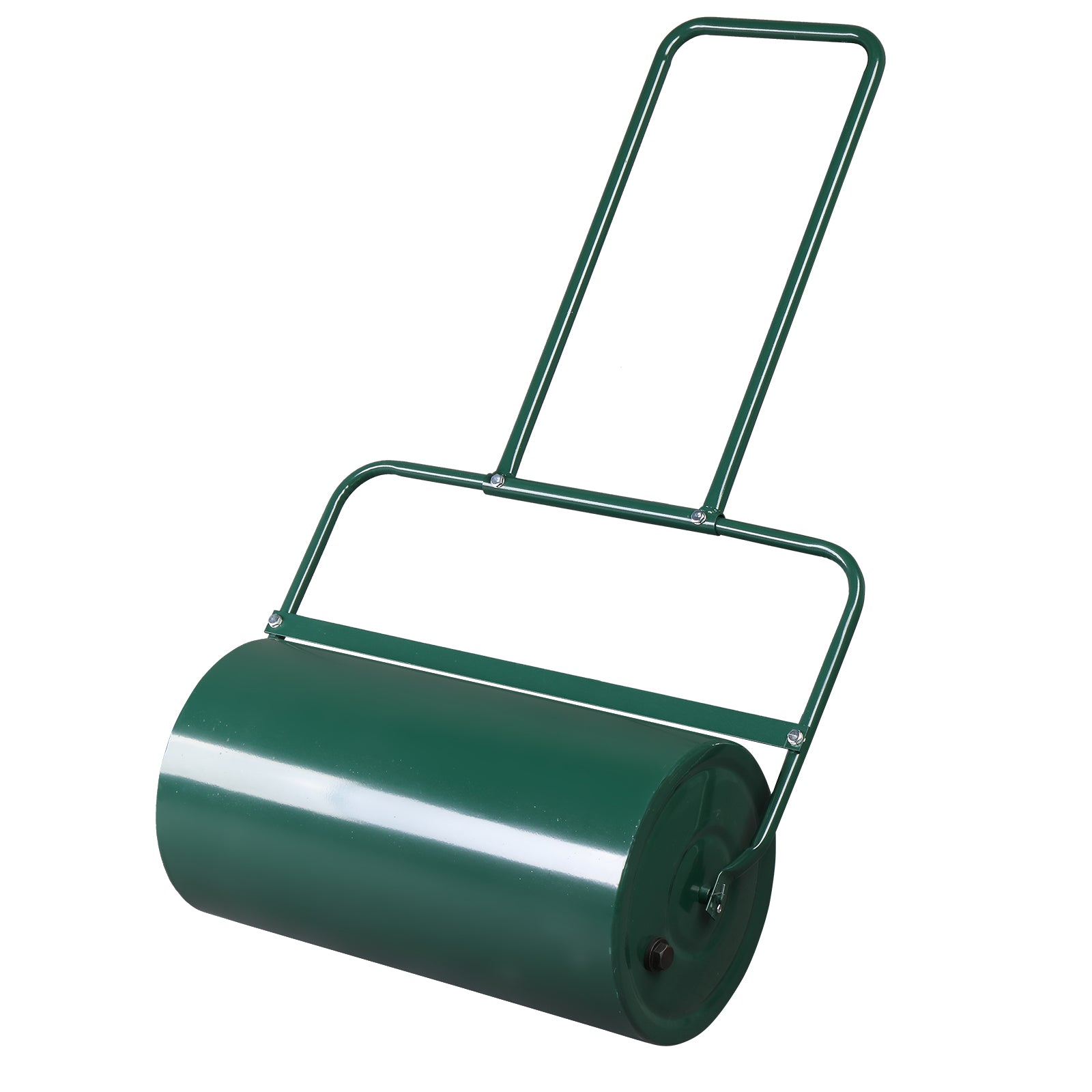 24 Inch Green Iron Lawn Roller Cylindrical Garden