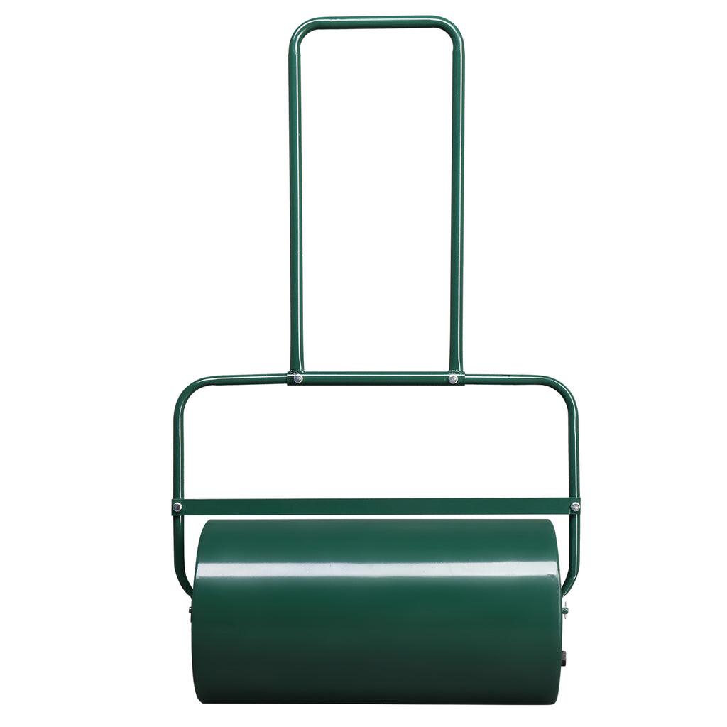 24 Inch Green Iron Lawn Roller Cylindrical Garden