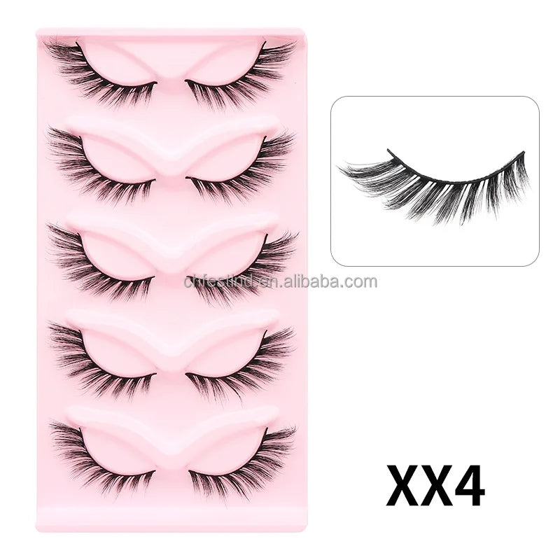 Cat Eye False Eyelashes-Natural Long Look (5paire)