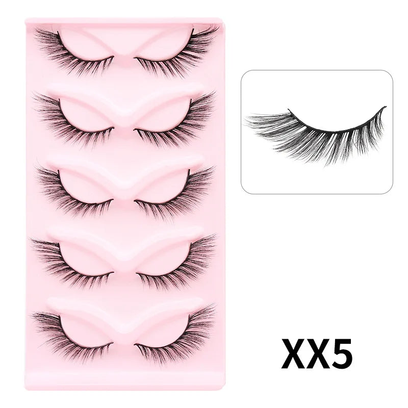 Cat Eye False Eyelashes-Natural Long Look (5paire)