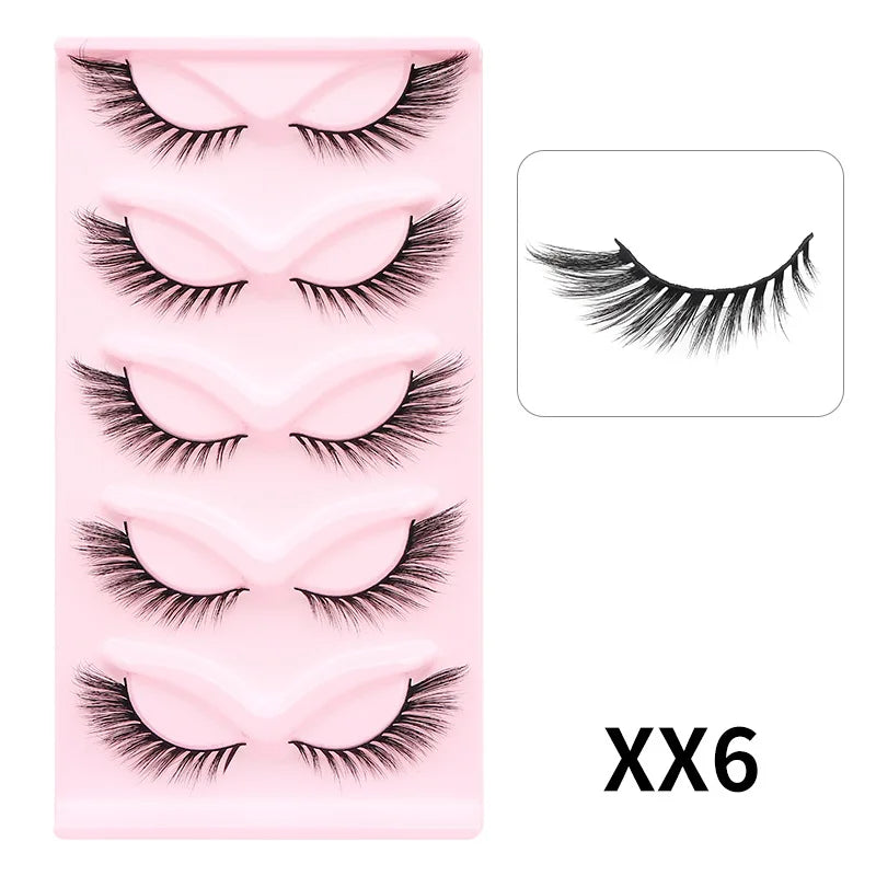 Cat Eye False Eyelashes-Natural Long Look (5paire)