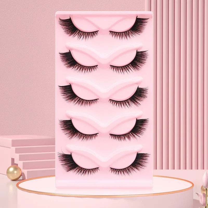 Cat Eye False Eyelashes-Natural Long Look (5paire)