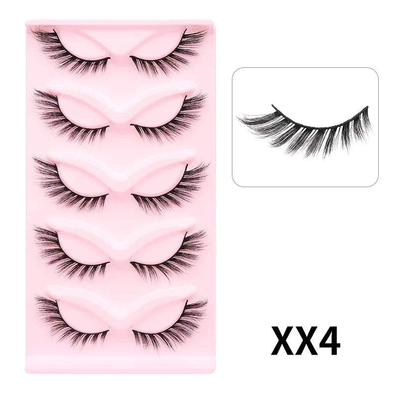 Cat Eye False Eyelashes-Natural Long Look (5paire)