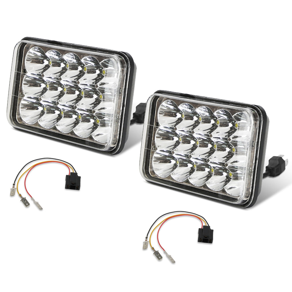 LED Headlights H4-High & Low Beam White Light for Cars 7 Motorcycles (2pcs)