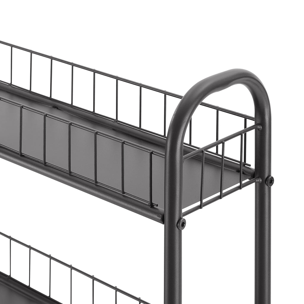 6-Tier Slim Rolling Storage Cart with Wheels - Metal Organizer Rack