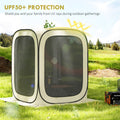 6 X 6ft Portable Camping Gazebo Tent - Beige