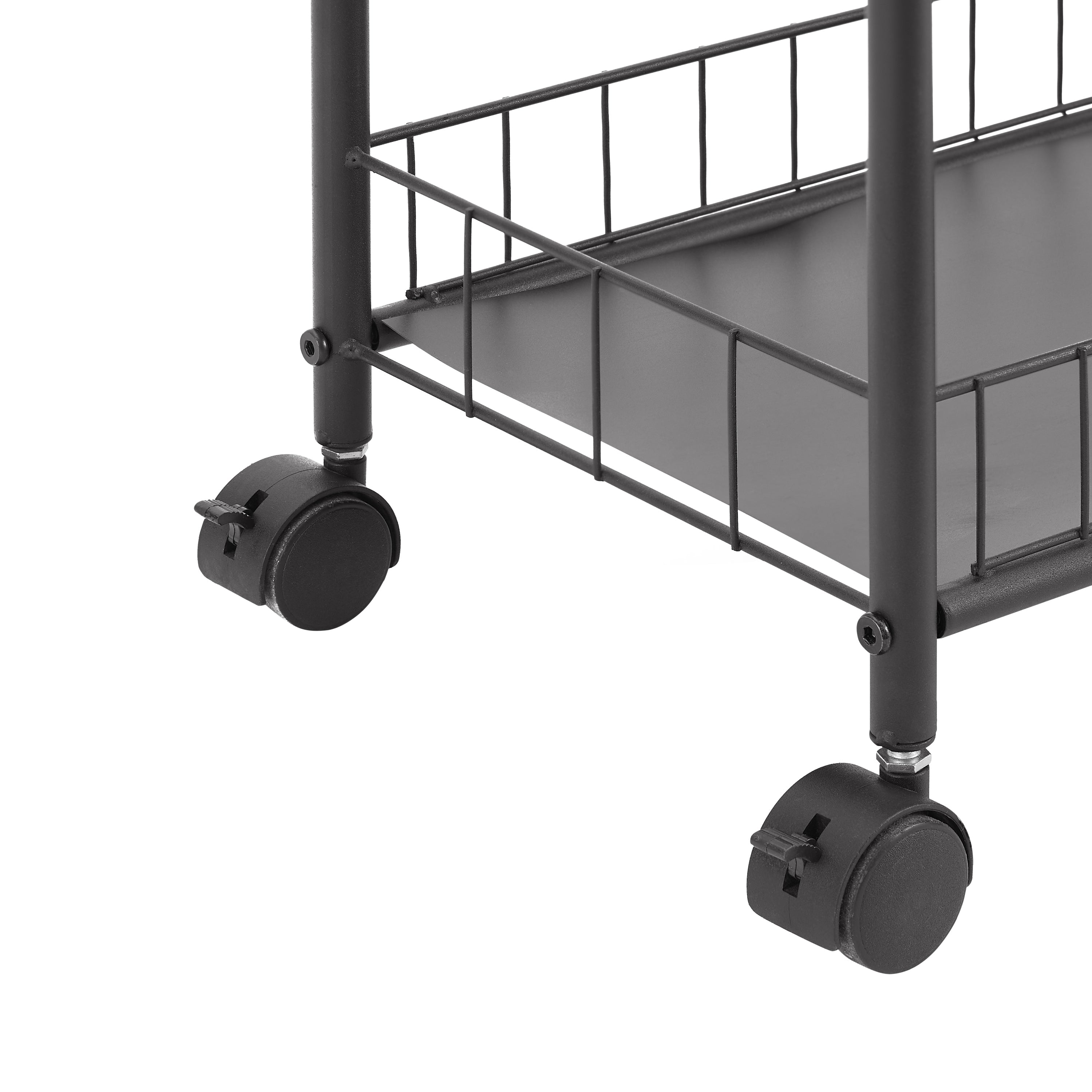 6-Tier Slim Rolling Storage Cart with Wheels - Metal Organizer Rack