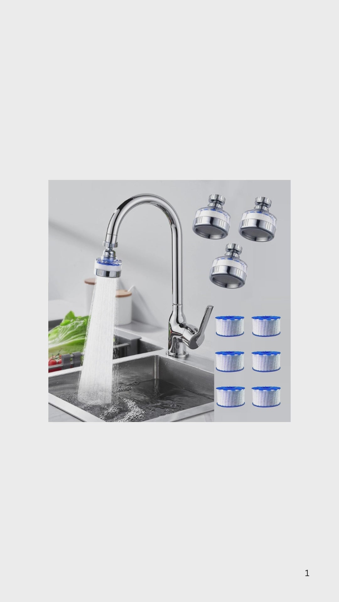 360° Rotating Faucet - Splash - Proof Water Saver (3 Pack)